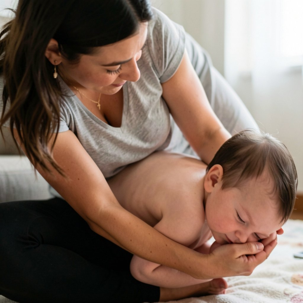 Agacharse embarazo bebé